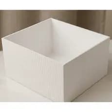 Caixa Organizadora Multiuso Branca Canelada | Organizador Decorativo para Banheiro, Maquiagem, Penteadeira