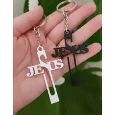 Chaveiro Jesus em Cruz – Presente Religioso Católico Cristão, Fé e Proteção Diária