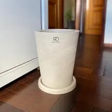 Vaso Para Plantas 39cm Polietileno Texturizado Decoração Jardim Varanda Sala Área Externa