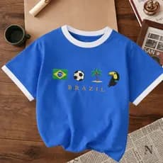 Camiseta Feminina Camisa Brasil Amarela Copa do Mundo Manga Curta Futebol Confortável Algodão