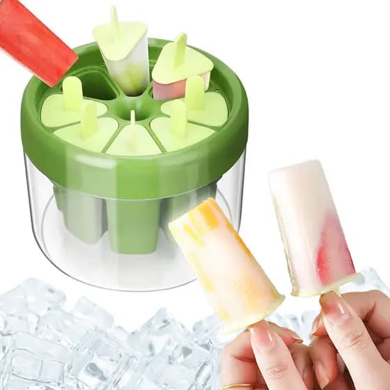 Forma MOL Fazer Picolé Sorvete 8 Palitos Reutilizável Verde