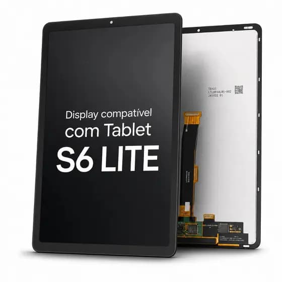 Tela Frontal Display Tablet Tab S6 Lite P615 /p613 / P619 Preto