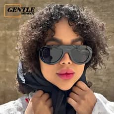 (GENTLE MOSCOT) Óculos De Sol Unissex Europeu Americano Moderno Estilo Piloto Armação Grande Proteção UV Premium