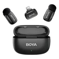 Microfone Sem Fio Boya Boyamini-15 Lapela Iphone Preto