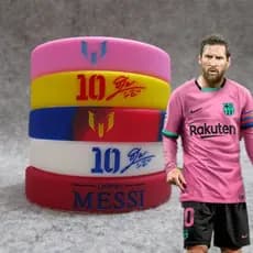 Pulseira De Silicone Trançado De Signature / Signature/ Barcelona No.10 / Estrela/ Messi