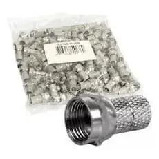 Kit 20  Conector F RG59 com Rosca p/ Cabo Coaxial