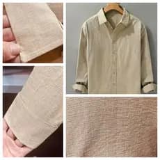 Camisa masculina de algodão e bambu Camisa masculina de manga comprida de boutique
