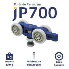 JP700 - Kit Suporte P/ Porta De Correr Suspensa Até 100kg - Joelini