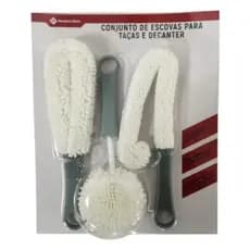 Conjunto de Escovas para Taças e Decanter Member's Mark Blister 3 Peças