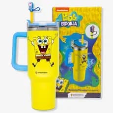 CANECÃO TÉRMICO TUMBLER C/PINGENTE 1,15LT BOB ESPONJA