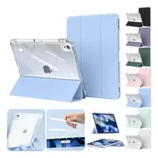 Capa Flip Transparente Anti-curvatura E Anti-queda Para iPad 7/8/9/10, Air4/air5, Mini6, ipad Pro 11 ou 12,9polegadas