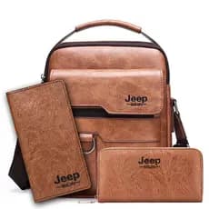 Conjunto Masculino 3 Peças Bolsa Transversal Grande - Mochila Casual, Bolsa Transversal, Porta Moedas e Celular