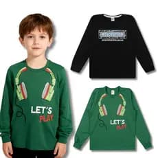 Kit Sortido 2 Camisetas Manga Longa Menino Juvenil Inverno Masculino