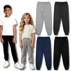 Kit 2 Calças Moletom Lisa Juvenil Unissex Menino e Menina - Calça Peluciada Inverno Escolar