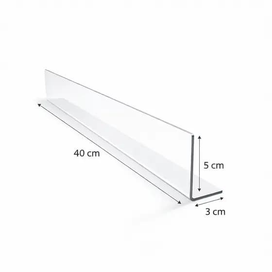 Kit Cantoneiras Para Prateleiras Aparador de Gondolas Com Fita Dupla Face 40x5x3