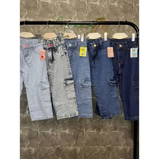 Luz Moda Infantil - Wide Leg/Calça Larga Baggy Cargo Básica Infantil Para a Escola -  Conforto e Estilo