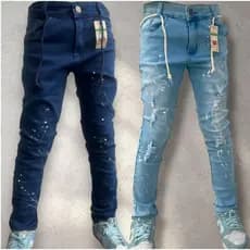 Luz Moda Infantil - Calça Estilo Jogador Jeans Menino Respingada Infantil e Juvenil com Cordão - Conforto e Estilo Premi