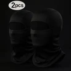 Kit 2 Toucas Ninjas Balaclava UV+50 Proteção Solar Térmica  Ideal para Motoqueiro Motoboy Toca Preta