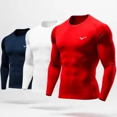 Kit 3 Camisetas Térmicas UV Segunda Pele Proteção Solar