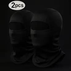 Kit 2 Touca Ninja Balaclava Toca UV+50 Proteção Solar Térmica Motoqueiro Motoboy Touca preta