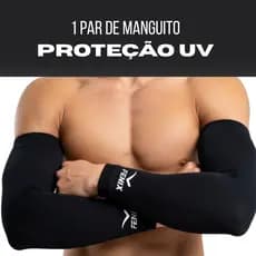Kit Par Manguito Proteção UV50+ Solar Braço Corrida Ciclismo Flexível Esporte