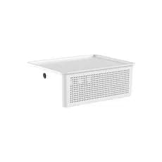Cesto Flow com Tampa 34x27x13cm Branco Fechado Martiplast