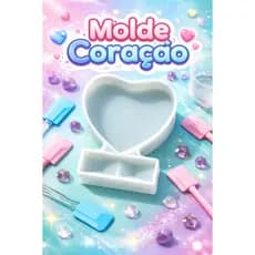 Moldura De Foto Coração Pequeno Diy Molde Silicone Resina Amor Artesanato Branco