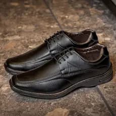 Sapato Social Masculino Laboshoes Cadarço Bico Quadrado Confortável Preto Tamanho Especial