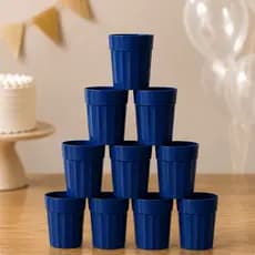 Kit Copos Plásticos 10 Unidades 350ML Para Festas Escolas Creches Resistente Uso Diario