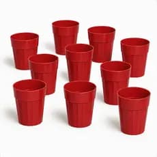 10x Copos De Plástico 350ML Kit 10 Unidades Resistentes Para Bebidas Quentes e Geladas Festas Escola