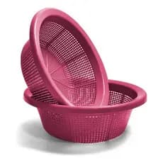 Kit 10x Escorredor de Macarrão Arroz Frutas 27x12cm Plastico Livre de BPA