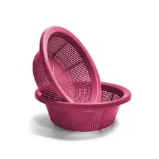 Kit 50 Cestos Escorredor de Alimentos Em Plástico Premium Sem Cheiro Arroz Verduras Legumes 27x12cm