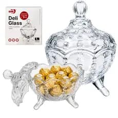Bomboniere De Vidro 160ml  Baleiro Centro de Mesa Com Tampa