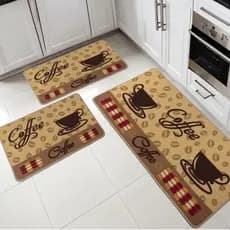 Jogo Cozinha Passadeira 3 Peças Kitchen Mat Antiderrapante