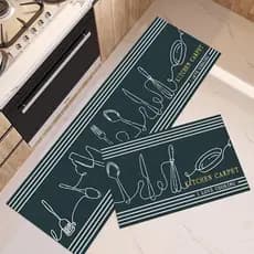 Jogo Passadeira de Cozinha Belga 2 Peças Estampado