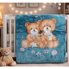 Manta Para Bebê Soft Premium 1,00x1,20m Estampada Menino e Menina