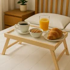 Bandeja, Mesa de Café da Manhã Madeira com Pés Dobráveis | Cama, 1 ou 2un