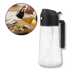 Dispenser Azeite Pulverizador + Dosador 400ml de Vidro, Galheteiro, Azeite e Vinagre, Spray