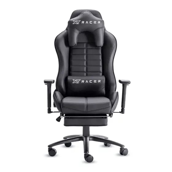 Cadeira Gamer XT Racer Platinum W Preta Reclinável 150° Braços 3D Apoio para Pernas