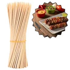 kit c/450 ou 900 espetos de bambu, palito, p/ churrasco - 30 cm, descartável, longo, petisco,