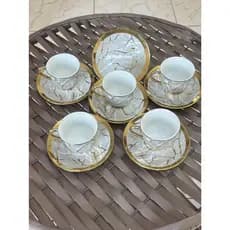 Xícara de café kit com 12 peças de Cerâmica.