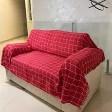 02 Manta para Sofá Grande 2 e 3 Lugares Capa de Sofa 2,40x1,80 Coberta de Casal Gigante 100% Algodão