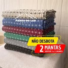 Kit 2 Manta para Sofá Cama Grande 2,50x,180 de 2 e 3 Lugares Capa Protetor para Sofa Gigante Algodão