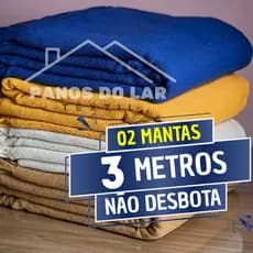 Kit 02 Manta para Sofá e Cama King Size Gigante 2 e 3 Lugares 3,00x1,80 Capa Protetor de Sofa Grande