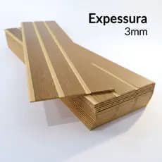Kit  de 10 ate 30 Placas Ripado MDF Autocolante 45x11cm – Revestimento Decorativo de Parede