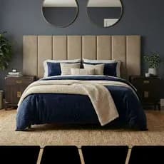 Kit de 5 ate 10   Placas de Cabeceira Estofado Auto Colante Para Cama  Super King, Cama Box e Queen