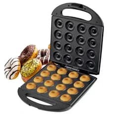 Máquina De Fazer Donuts Rosquinhas 16 Furos Cavidade Anti Aderente Confeitaria 110v e 220v
