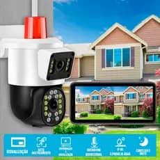 Câmera Externa WIFI YOOSE Ptz De Lente Dupla Com Alarme Tela Dupla Wifi