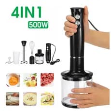 Kit Mixer e Processador 4 em 1 Para Diversos Alimentos Bebidas Gelada 300W