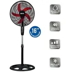 Ventilador de Coluna 50w Ajuste de Altura 5 Pás 110V Turbo 3 Velocidades 40cm 16 Polegadas PREMIUM